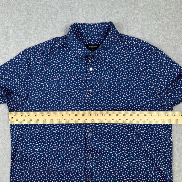 BUGATCHI Shirt Mens XL 8-Way Stretch Oooh Cotton Tech Button Down Floral Print - Picture 13 of 16